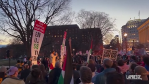 Usa, proteste pro Palestina davanti alla Casa Bianca