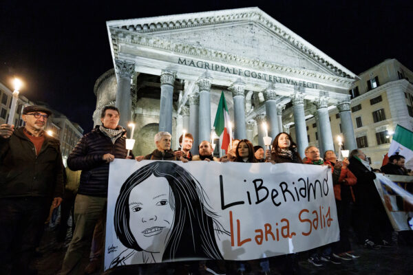 Roma - Fiaccolata per liberazione di Ilaria Salis