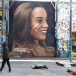 Roma, murale Jorit imbrattato con scritta ‘Slava Ukraini’