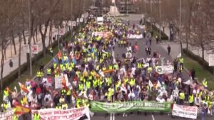 Madrid, agricoltori in protesta contro politiche Ue