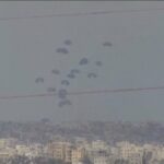 Gaza, aiuti umanitari paracadutati sulla Striscia