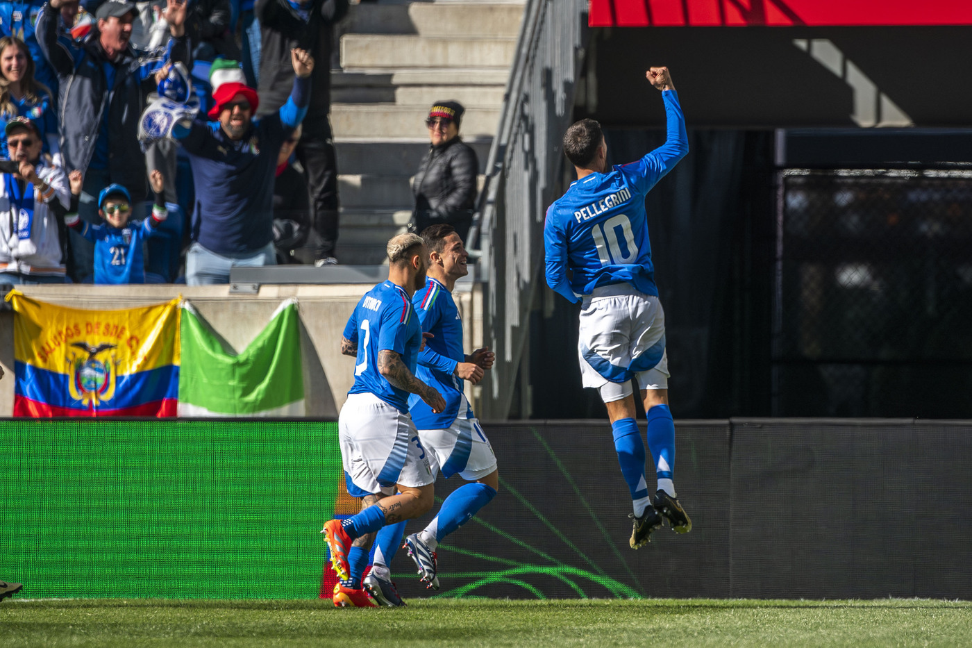 Italia-Ecuador 2-0, vittoria firmata Pellegrini-Barella