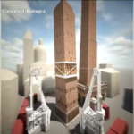 Bologna, Torre Garisenda messa in sicurezza con tralicci della Torre di Pisa