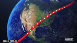 L’8 aprile l’eclissi solare che durerà più di 4 minuti: ecco il suo percorso