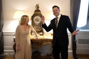 Roma - Giorgia Meloni riceve Elon Musk a Palazzo Chigi