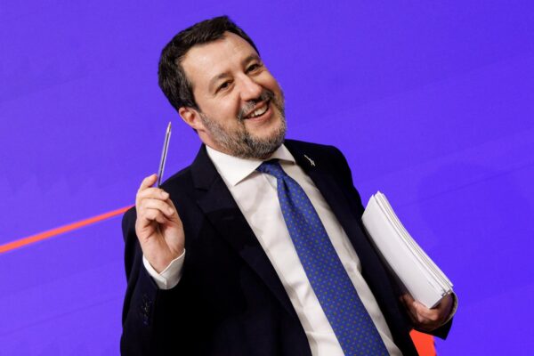 Il ministro dei Trasporti Matteo Salvini presenta il contratto di programma Mit-Anas