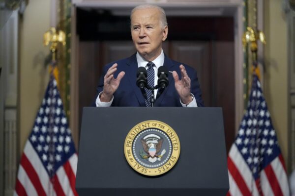 Il Presidente Joe Biden in conferenza alla Casa Bianca a Washington