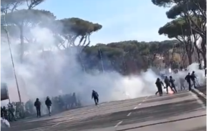 Derby Roma-Lazio, scontri tra tifosi in mattinata: due arresti