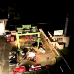 Suviana, il luogo dell’esplosione visto dal drone