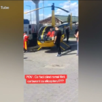 Romania, elicottero fa rifornimento a stazione di servizio