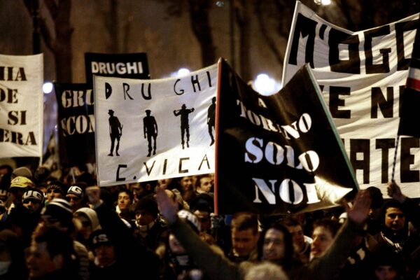 Manifestazione dei tifosi della Juventus