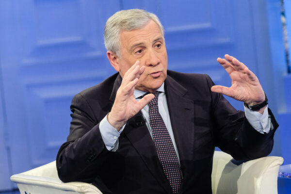Roma, Rai Uno, il Ministro Antonio Tajani ospite nella trasmissione Porta a Porta condotta da Bruno Vespa