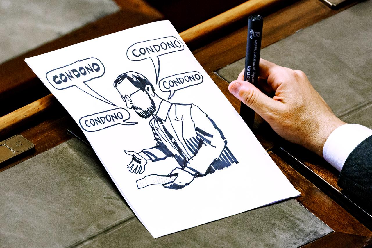 A Palazzo Madama spunta una vignetta su Salvini A Palazzo Madama spunta una vignetta su Salvini