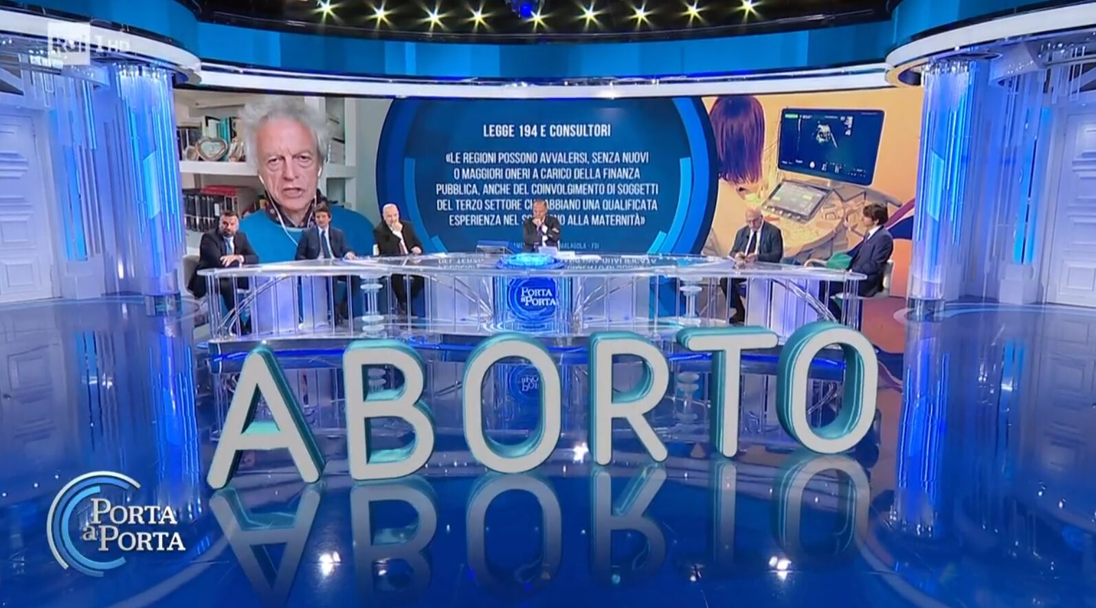 Sette uomini parlano di aborto a ‘Porta a Porta’