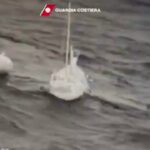 Reggio Calabria, velista disperso soccorso da Guardia Costiera: il video del salvataggio