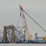 Baltimora, rimossa un’enorme sezione del ponte