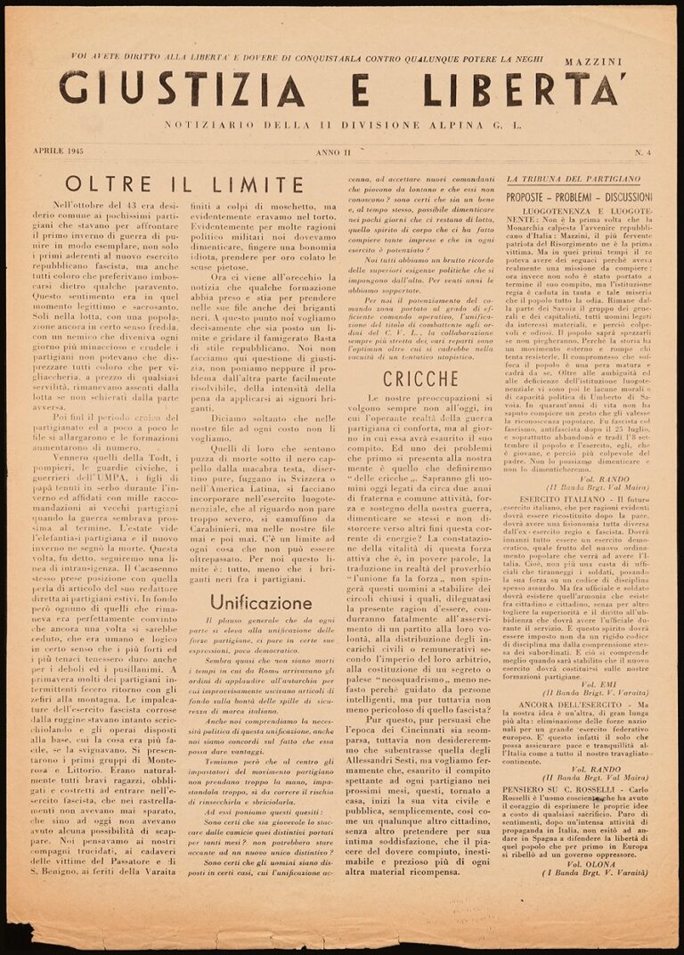 25 aprile, negli archivi della Camera dei deputati le pagine della stampa clandestina