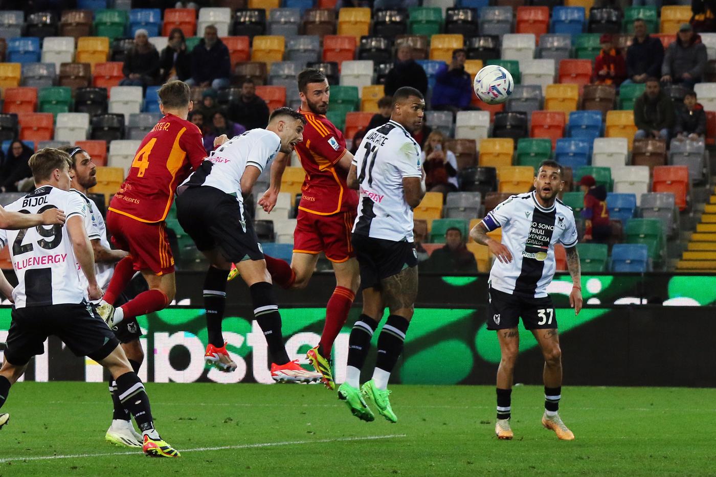 Udinese-Roma 1-2, gol di Cristante al 95′ Udinese-Roma 1-2, gol di Cristante al 95′