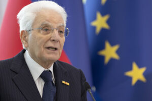 Sergio Mattarella in occasione della cerimonia del ventennale dell'adesione slovena all'Unione Europea