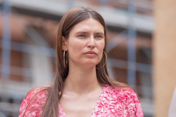 Bianca Balti a Roma durante un Flashmob per la riforma del diritto alla cittadinanza