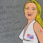 Milano, vandalizzato il murale della premier Meloni in versione Monroe