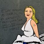 Milano, sfregiato in sole 24 ore il murales di Giorgia Meloni