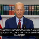 Usa, Biden sulle proteste: “Nei campus non c’è posto per l’antisemitismo”