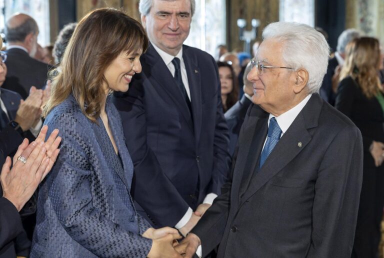 Presidente Mattarella alla cerimonia di presentazione dei candidati ai Premi David di Donatello 2024