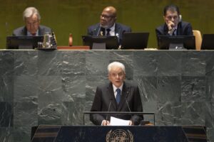 New York - Il Presidente della Repubblica Sergio Mattarella al Palazzo di Vetro delle Nazioni Unite