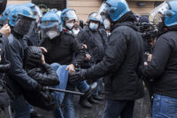 Roma, tafferugli durante la manifestazione dei ristoratori