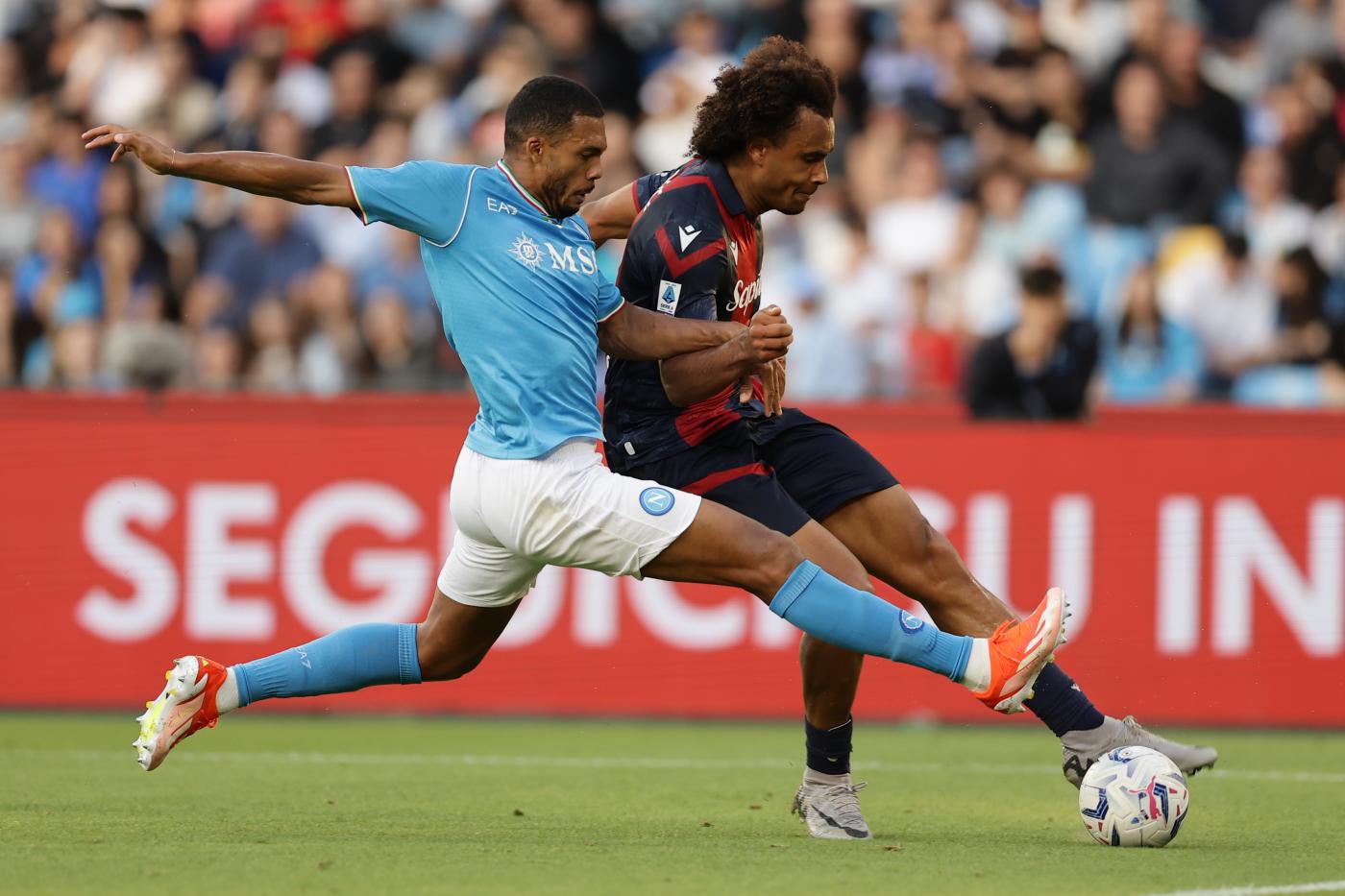 Napoli-Bologna 0-2, reti di Ndoye e Posch Napoli-Bologna 0-2, reti di Ndoye e Posch