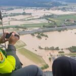 Maltempo in Veneto: gli allagamenti nella provincia di Vicenza visti dall’alto
