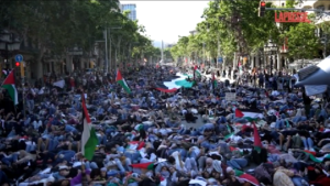 Barcellona, manifestazione pro Palestina in ricordo della Nakba del 1948