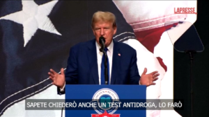 Usa, Trump: “Chiederò un test antidroga per Biden”