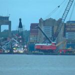Baltimora, crollo Francis Scott Key Bridge: quasi terminata la rimessa a galla del cargo