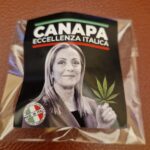 Ddl sicurezza, la protesta di +Europa: bustine di cannabis light con il volto di Giorgia Meloni