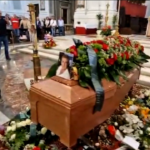 Palermo, Francesca Donato ai funerali del marito Angelo Onorato