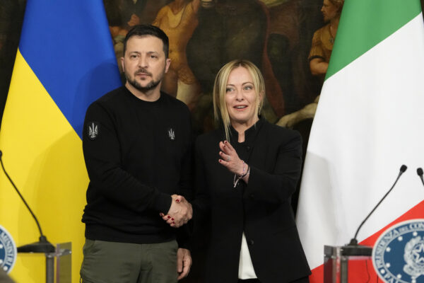 Italia-Ucraina - La premier Giorgia Meloni riceve il presidente Volodymyr Zelensky a Palazzo Chigi