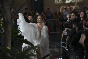 Jennifer Lopez a evento promozionale per il film ATLAS di Netflix a Città del Messic