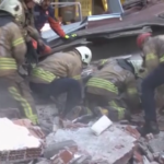 Turchia, crolla un edificio a Istanbul: le immagini