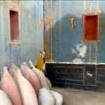 Pompei, la nuova stanza con pareti blu