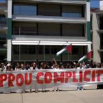 Barcellona, proteste pro Palestina all’Università Pompeu Fabra
