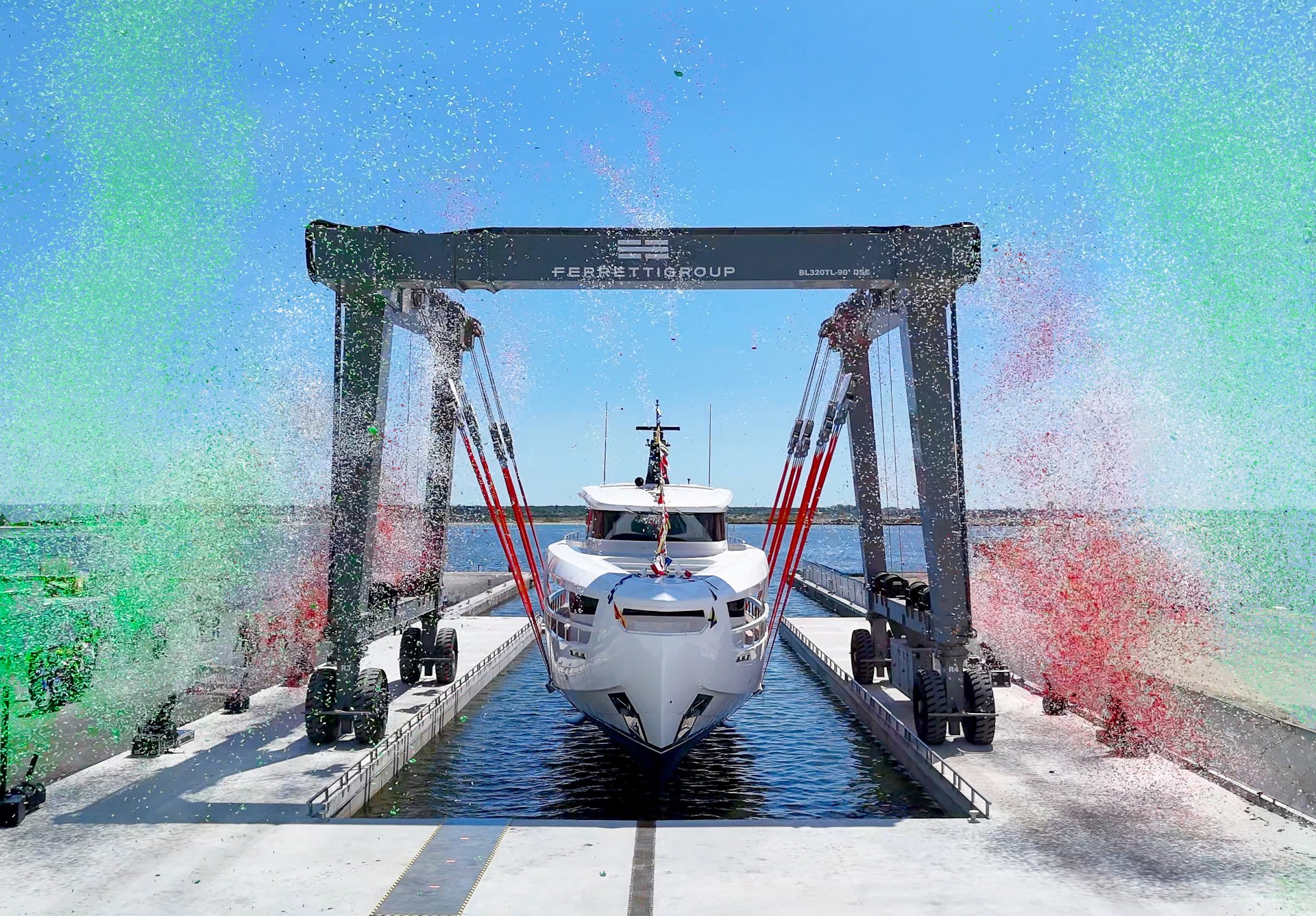 Ferretti, primo varo nel nuovo cantiere di Ravenna