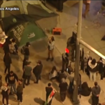 Los Angeles, accampamenti pro Palestina davanti al Municipio