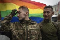 La parata annuale del Gay Pride a Kiev in Ucraina