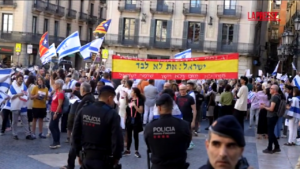 Barcellona, manifestazione pro-Israele chiede la liberazione degli ostaggi