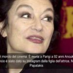 Addio ad Anoul Aimée, recitò ne ‘La dolce vita’ con Mastroianni