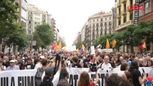Barcellona, protesta contro il road show della F1