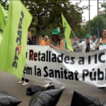 Barcellona, sindacati sanitari protestano contro i tagli alla sanità