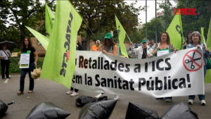 Barcellona, sindacati sanitari protestano contro i tagli alla sanità